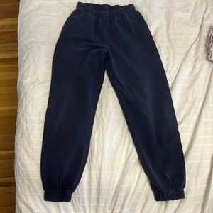 dark blue sweatpants